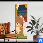 Bild Edelstahloptik Baer Haeschen Schmal Produktvorschau mit dem Bild Bär & Häschen im Format Schmal.