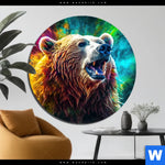 Bild Edelstahloptik Baer In Neonfarben Rund Produktvorschau mit dem Bild Bär in Neonfarben im Format Rund.