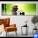 Bild Edelstahloptik Bambus Steine Panorama Produktvorschau mit dem Bild Bambus & Steine im Format Panorama.