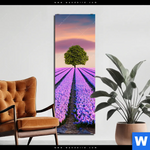 Bild Edelstahloptik Baum Im Blumenfeld Schmal Produktvorschau mit dem Bild Baum im Blumenfeld im Format Schmal.