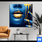 Bild Edelstahloptik Blaue Schoenheit Quadrat Produktvorschau mit dem Bild Blaue Schönheit im Format Quadrat.