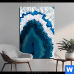 Bild Edelstahloptik Blauer Achat Hochformat Produktvorschau mit dem Bild Blauer Achat im Format Hochformat.