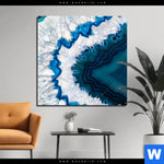 Bild Edelstahloptik Blauer Achat Quadrat Produktvorschau mit dem Bild Blauer Achat im Format Quadrat.