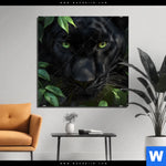 Bild Edelstahloptik Blick Des Panthers Quadrat Produktvorschau mit dem Bild Blick des Panthers im Format Quadrat.