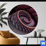Bild Edelstahloptik Blueten Spirale Rund Produktvorschau mit dem Bild Blüten Spirale im Format Rund.