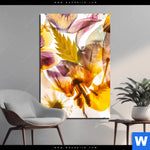 Bild Edelstahloptik Blumen Collage No 1 Hochformat Produktvorschau mit dem Bild Blumen Collage No.1 im Format Hochformat.