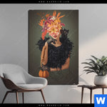 Bild Edelstahloptik Blumenportrait Einer Frau Hochformat Produktvorschau mit dem Bild Blumenportrait einer Frau im Format Hochformat.