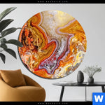 Bild Edelstahloptik Brauner Edelstein Rund Produktvorschau mit dem Bild Brauner Edelstein im Format Rund.