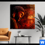 Bild Edelstahloptik Bronze Zen Buddha Quadrat Produktvorschau mit dem Bild Bronze Zen Buddha im Format Quadrat.