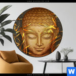 Bild Edelstahloptik Buddha Bambus In Gold Rund Produktvorschau mit dem Bild Buddha & Bambus in Gold im Format Rund.