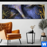 Bild Edelstahloptik Buddha In Gold Blau Panorama Produktvorschau mit dem Bild Buddha in Gold & Blau im Format Panorama.