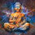 Bild Edelstahloptik Buddha In Meditation Quadrat Motivvorschau