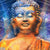 Bild Edelstahloptik Buddha In Meditation Quadrat Zoom