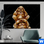 Bild Edelstahloptik Buddha No Evil Querformat Produktvorschau mit dem Bild Buddha - no evil im Format Querformat.