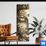 Bild Edelstahloptik Buddha Silber Gold Schmal Produktvorschau mit dem Bild Buddha Silber & Gold im Format Schmal.