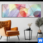 Bild Edelstahloptik Bunte Blaetter Panorama Produktvorschau mit dem Bild Bunte Blätter im Format Panorama.