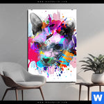 Bild Edelstahloptik Bunte Sphynx Weiss Hochformat Produktvorschau mit dem Bild Bunte Sphynx Weiß im Format Hochformat.