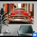 Bild Edelstahloptik Bunte Vintage Oldtimer Querformat Produktvorschau mit dem Bild Bunte vintage Oldtimer im Format Querformat.