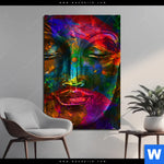 Bild Edelstahloptik Bunter Buddha Hochformat Produktvorschau mit dem Bild Bunter Buddha im Format Hochformat.