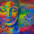 Bild Edelstahloptik Bunter Buddha No 2 Quadrat Motivvorschau
