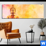 Bild Edelstahloptik Bunter Buddha No 3 Panorama Produktvorschau mit dem Bild Bunter Buddha No.3 im Format Panorama.