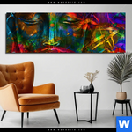 Bild Edelstahloptik Bunter Buddha Panorama Produktvorschau mit dem Bild Bunter Buddha im Format Panorama.