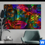 Bild Edelstahloptik Bunter Buddha Querformat Produktvorschau mit dem Bild Bunter Buddha im Format Querformat.