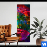 Bild Edelstahloptik Bunter Buddha Schmal Produktvorschau mit dem Bild Bunter Buddha im Format Schmal.