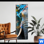 Bild Edelstahloptik Bunter Elefant Schmal Produktvorschau mit dem Bild Bunter Elefant im Format Schmal.