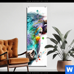 Bild Edelstahloptik Bunter Stierkopf Schmal Produktvorschau mit dem Bild Bunter Stierkopf im Format Schmal.