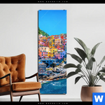 Bild Edelstahloptik Buntes Dorf Manarola Schmal Produktvorschau mit dem Bild Buntes Dorf Manarola im Format Schmal.