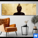 Bild Edelstahloptik Dark Buddha Panorama Produktvorschau mit dem Bild Dark Buddha im Format Panorama.