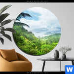 Bild Edelstahloptik Der Dschungel Rund Produktvorschau mit dem Bild Der Dschungel im Format Rund.