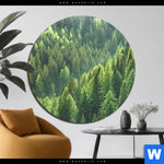 Bild Edelstahloptik Der Wald Rund Produktvorschau mit dem Bild Der Wald im Format Rund.