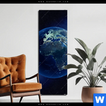 Bild Edelstahloptik Die Erde Schmal Produktvorschau mit dem Bild Die Erde im Format Schmal.