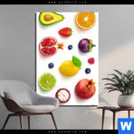 Bild Edelstahloptik Exotische Fruechte Hochformat Produktvorschau mit dem Bild Exotische Früchte im Format Hochformat.