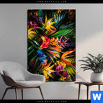 Bild Edelstahloptik Exotische Tropische Pflanzen Hochformat Produktvorschau mit dem Bild Exotische tropische Pflanzen im Format Hochformat.