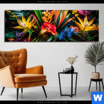 Bild Edelstahloptik Exotische Tropische Pflanzen Panorama Produktvorschau mit dem Bild Exotische tropische Pflanzen im Format Panorama.