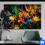 Bild Edelstahloptik Exotische Tropische Pflanzen Querformat Produktvorschau mit dem Bild Exotische tropische Pflanzen im Format Querformat.