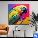 Bild Edelstahloptik Federn Papagei Quadrat Produktvorschau mit dem Bild Federn Papagei im Format Quadrat.