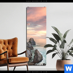 Bild Edelstahloptik Felsen Am Meer Schmal Produktvorschau mit dem Bild Felsen am Meer im Format Schmal.