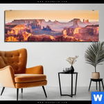 Bild Edelstahloptik Felsen Bei Sonnenuntergang Panorama Produktvorschau mit dem Bild Felsen bei Sonnenuntergang im Format Panorama.