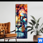 Bild Edelstahloptik Floraler Loewe Schmal Produktvorschau mit dem Bild Floraler Löwe im Format Schmal.