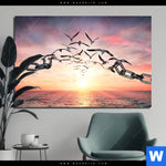 Bild Edelstahloptik Fluegel Der Freiheit Querformat Produktvorschau mit dem Bild Flügel der Freiheit im Format Querformat.