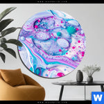 Bild Edelstahloptik Fluid Art Bubbless Aquamarin Rund Produktvorschau mit dem Bild Fluid Art - Bubbless Aquamarin im Format Rund.