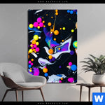 Bild Edelstahloptik Fluid Art Bubbless Neon Hochformat Produktvorschau mit dem Bild Fluid Art - Bubbless Neon im Format Hochformat.