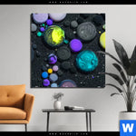 Bild Edelstahloptik Fluid Art Bubbless No 1 Quadrat Produktvorschau mit dem Bild Fluid Art - Bubbless No.1 im Format Quadrat.