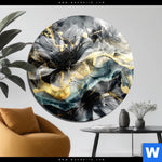 Bild Edelstahloptik Fluid Art Duftende Blueten Rund Produktvorschau mit dem Bild Fluid Art - Duftende Blüten im Format Rund.