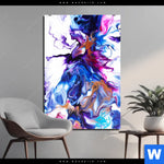 Bild Edelstahloptik Fluid Art Floral Hochformat Produktvorschau mit dem Bild Fluid Art Floral im Format Hochformat.