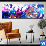 Bild Edelstahloptik Fluid Art Floral Panorama Produktvorschau mit dem Bild Fluid Art Floral No.2 im Format Panorama.